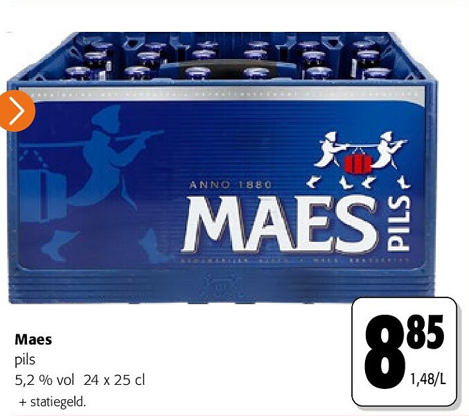 Maes pils 5,2 % vol 24 x 25 cl