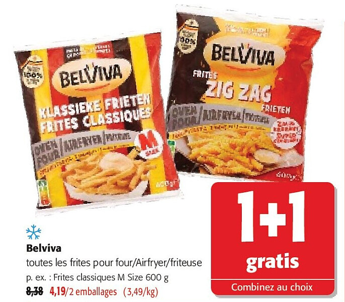 Belviva Frites classiques M Size 600 g