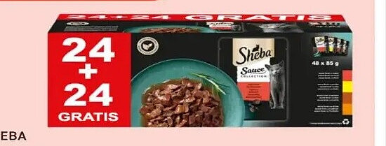 Sheba Pouches Traiteur sur sélection Mix 48x85g