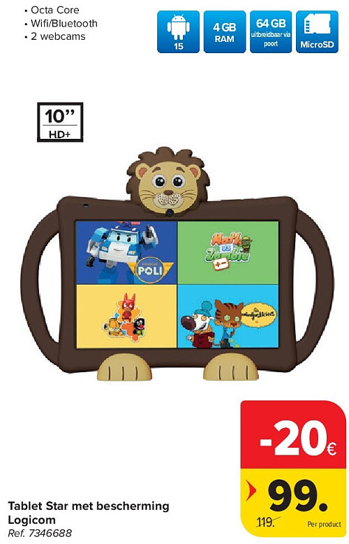 Tablet Star met bescherming Logicom
