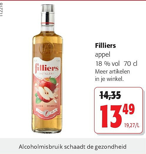 Filliers appel 18 % vol 70 cl