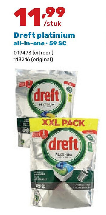Dreft platinium all-in-one • 59 SC
