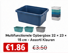 Multifunctionele Opbergbox 32 x 23 x 15 cm - Assorti Kleuren