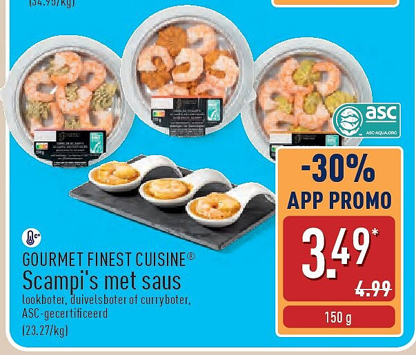 Scampi's met saus