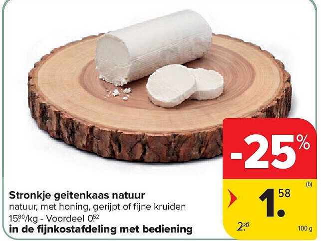 Stronkje geitenkaas natuur