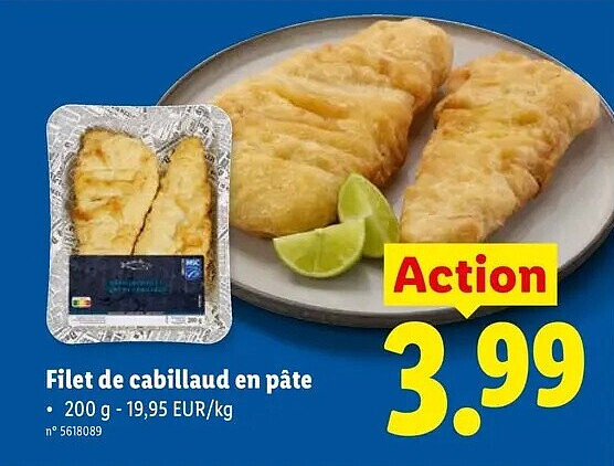 Filet de cabillaud en pâte