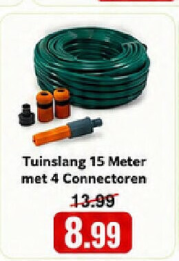 Tuinslang 15 Meter met 4 Connectoren