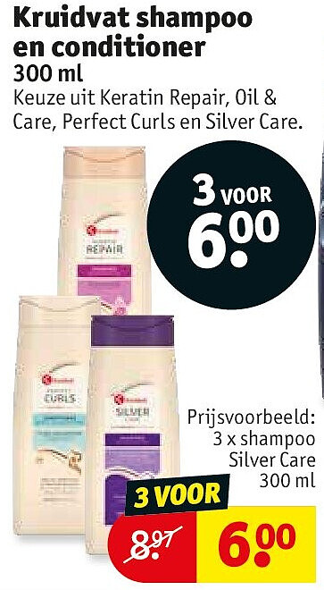 Kruidvat shampoo en conditioner