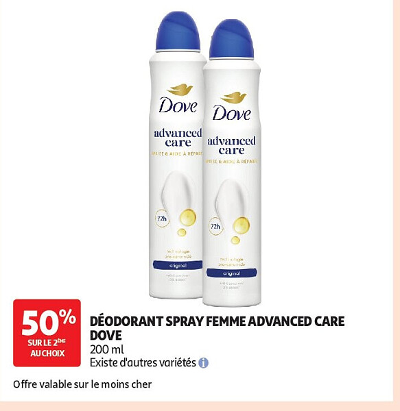 DÉODORANT SPRAY FEMME ADVANCED CARE