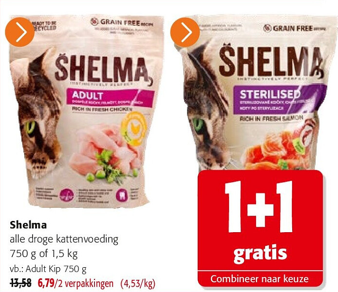 Shelma alle droge kattenvoeding 750 g