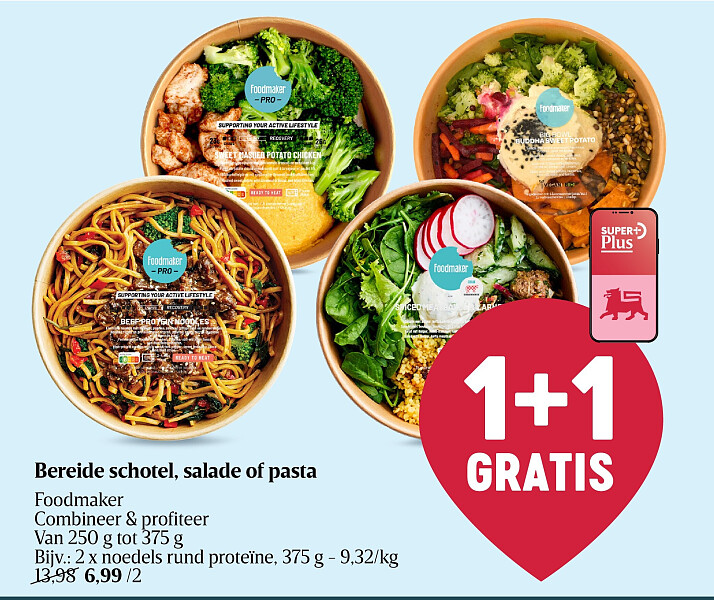 Bereide schotel, salade of pasta