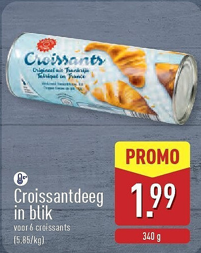 Croissantdeeg in blik