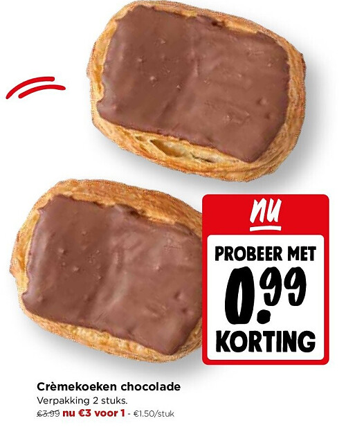 Crèmekoeken chocolade