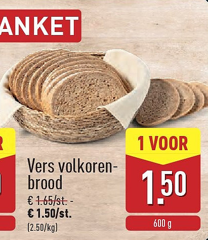 Vers volkoren­­ brood