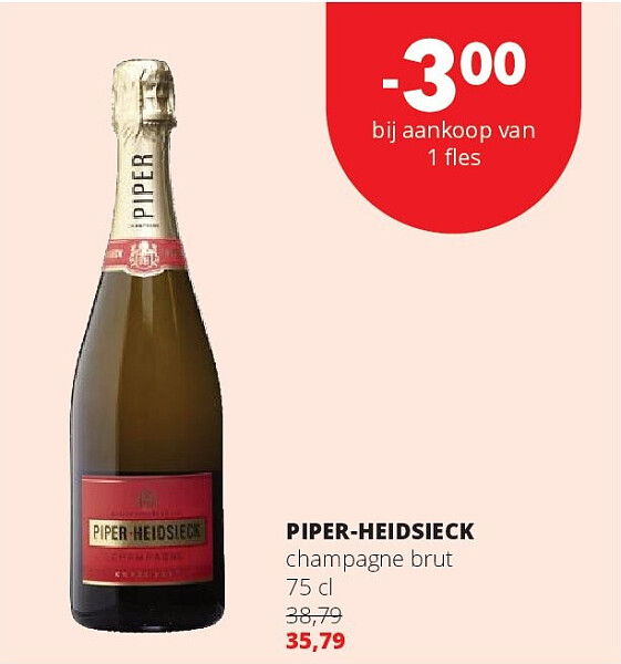 PIPER-HEIDSIECK champagne brut 75 cl