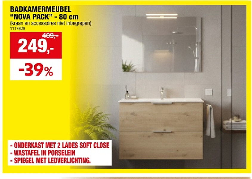 BADKAMERMEUBEL "NOVA PAАСК" - 80 cm