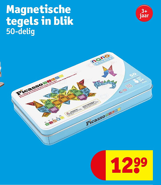 Magnetische tegels in blik