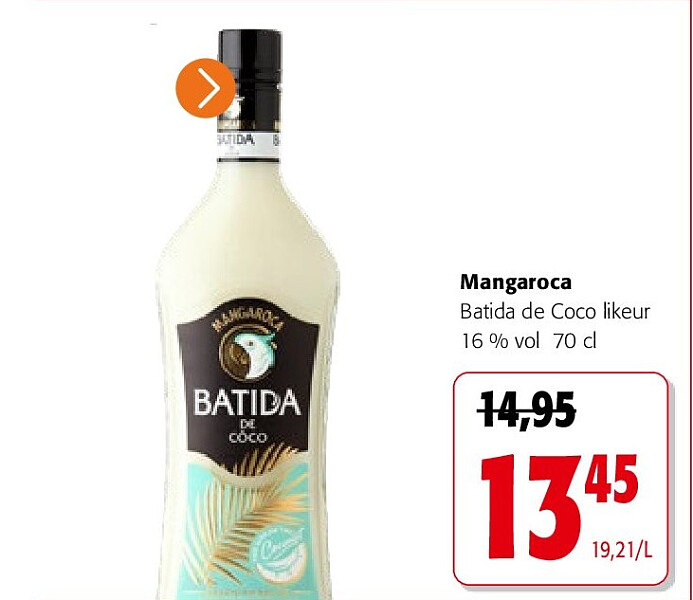 Mangaroca Batida de Coco likeur 16 % vol 70 cl