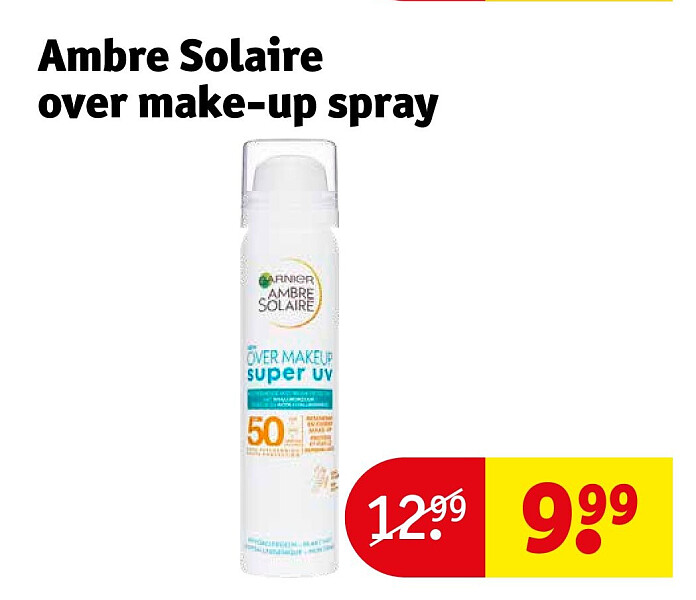 Ambre Solaire over make-up spray