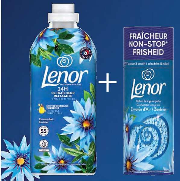 Lenor wasverzachter, vloeibaar wasmiddel en Fresh Air