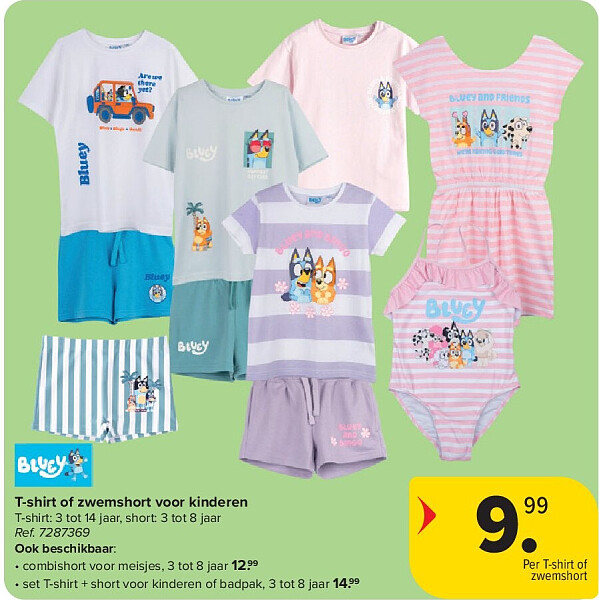 T-shirt of zwemshort voor kinderen