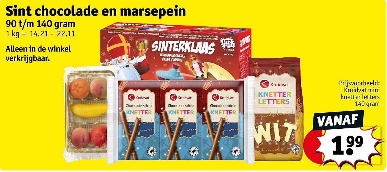 Sint chocolade en marsepein