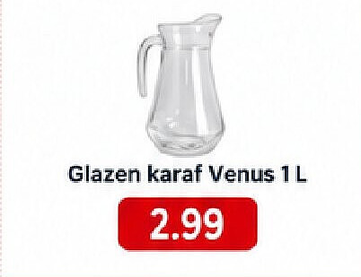 Glazen karaf Venus 1L