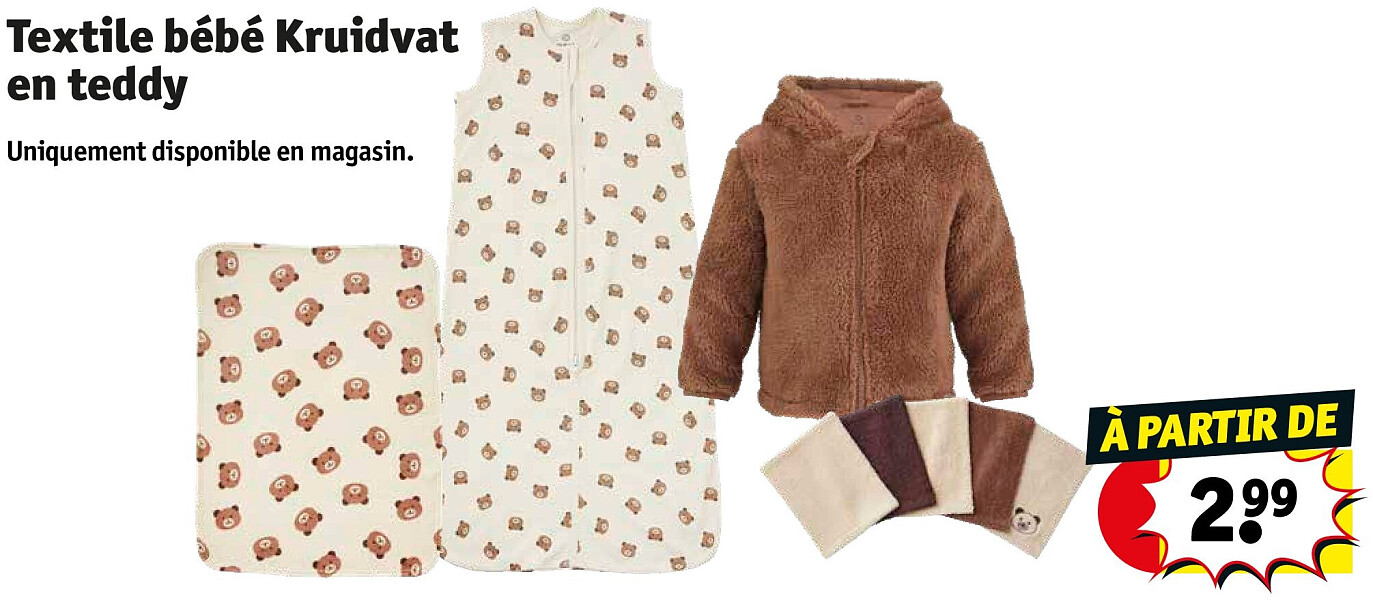 Textile bébé Kruidvat en teddy