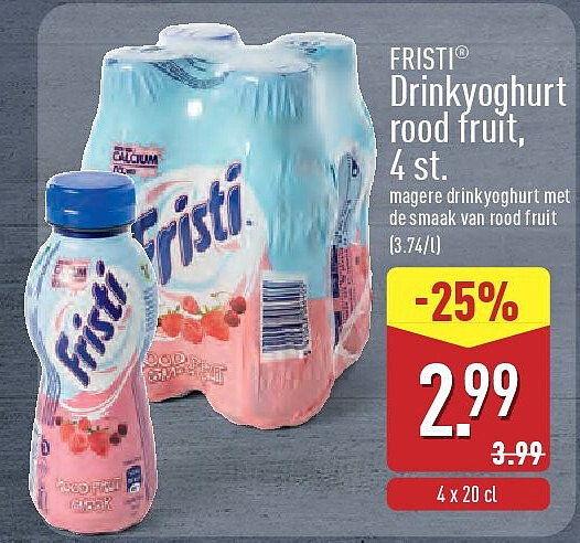 Drinkyoghurt rood fruit, 4st.