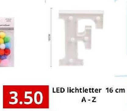 LED lichtletter 16 cm A-Z