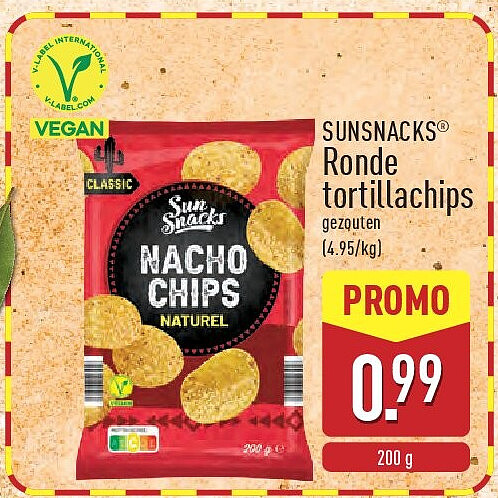 Ronde tortillachips