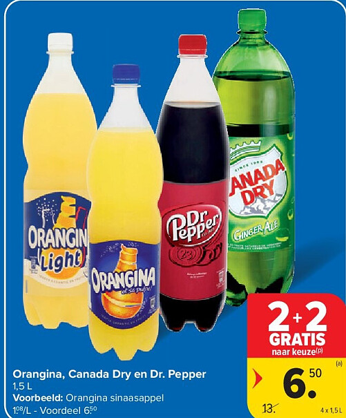 Orangina, Canada Dry en Dr. Pepper