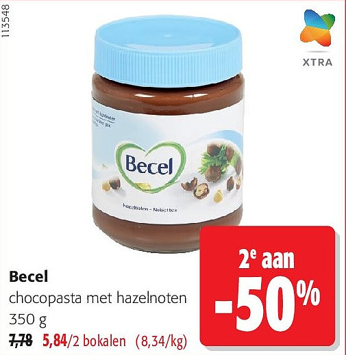 Becel chocopasta met hazelnoten 350 g