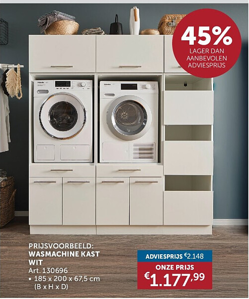 WASMACHINE KAST WIT