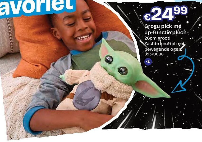 Grogu pick me up-functie pluch