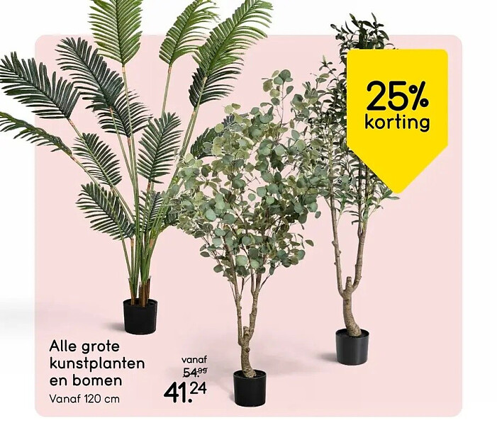 Grote kunstplanten en bomen vanaf 120 cm