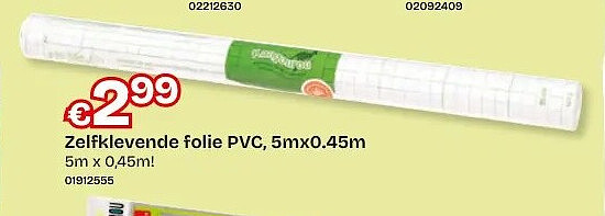 Zelfklevende folie PVC, 5mx0.45m