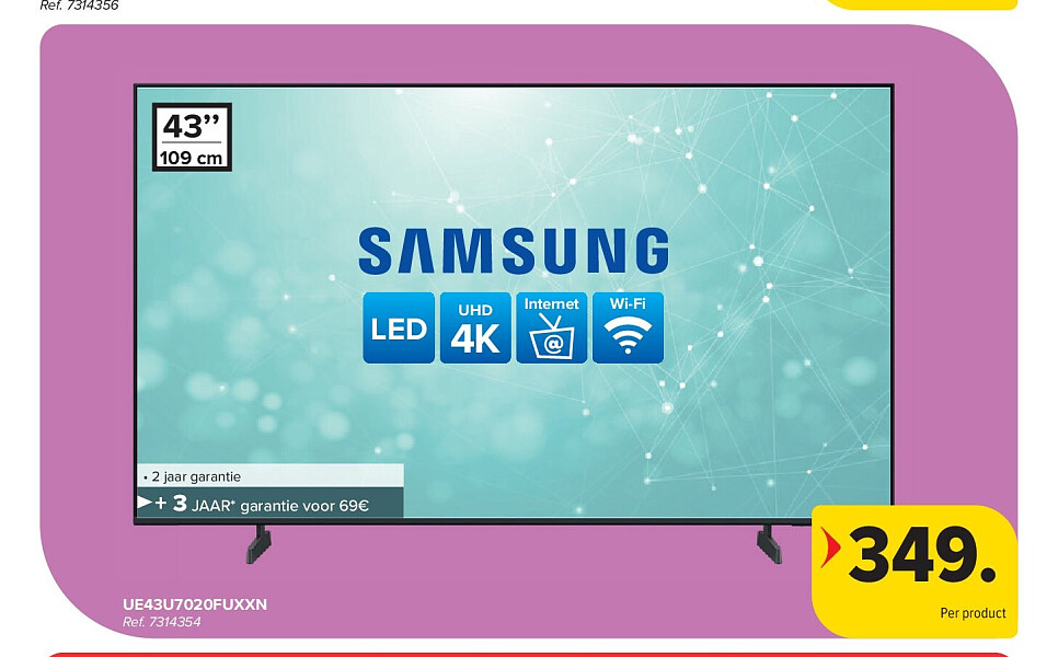 SAMSUNG UE43U7020FUXXN 4K TV