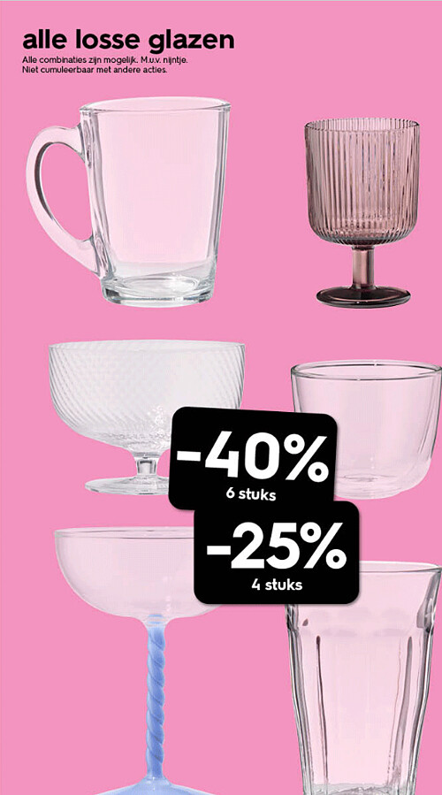 alle losse glazen