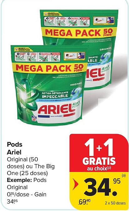 Pods Ariel 2 x 50 doses