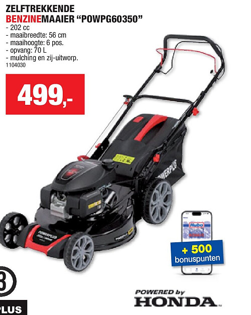 ZELFTREKKENDE BENZINEMAAIER “POWPG60350”