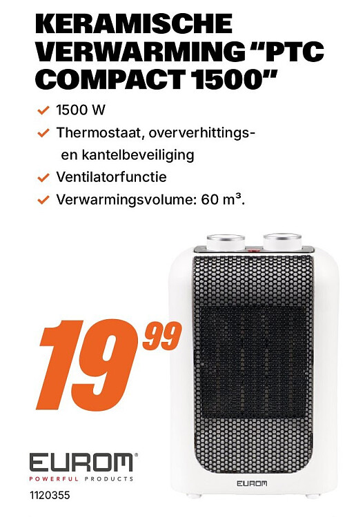 KERAMISCHE VERWARMING “PTC COMPACT 1500”