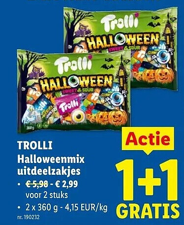 Halloweenmix uitdeelzakjes