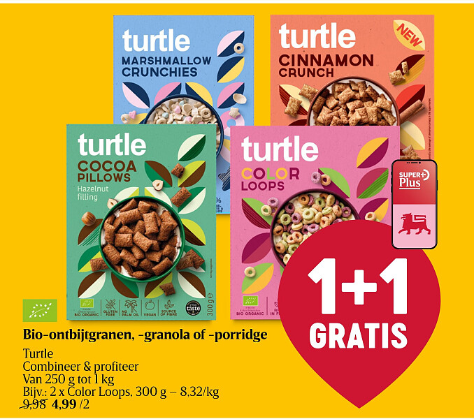 Bio-ontbijtgranen, -granola of -porridge
