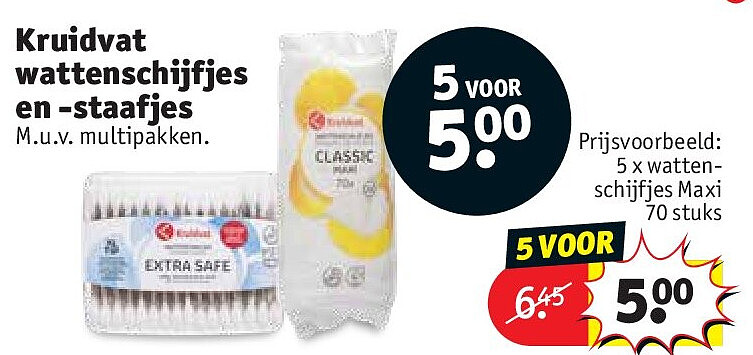 5 x wattenschijfjes Maxi 70 stuks