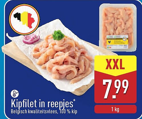 Kipfilet in reepjes