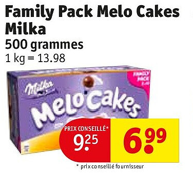 Family Pack Melo Cakes Milka 500 grammes