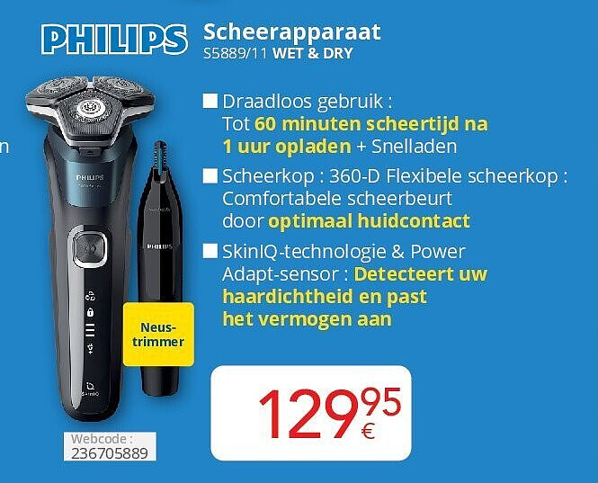 Philips Scheerapparaat S5889/11 WET & DRY
