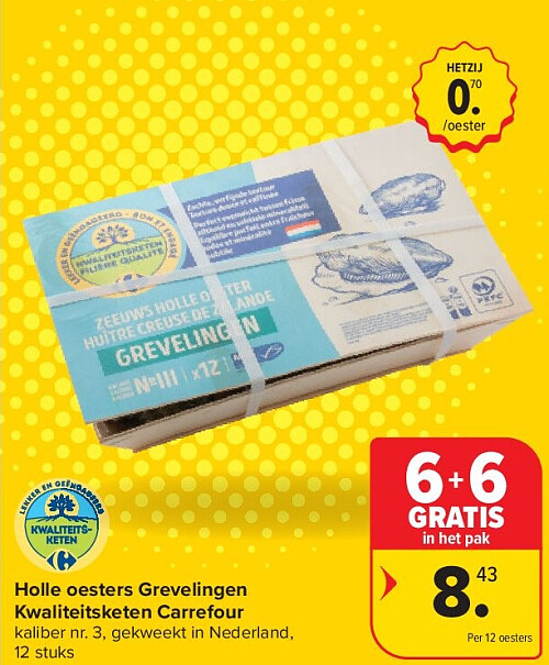 Holle oesters Grevelingen Kwaliteitsketen Carrefour
