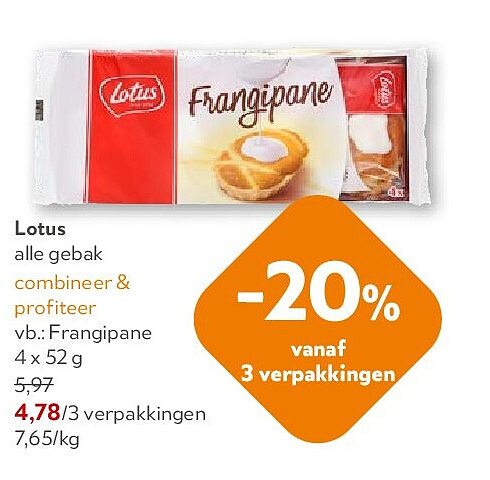 Lotus Frangipane 4 x 52 g
